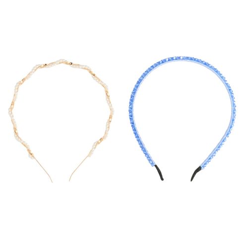 Set de 2 diademas bicolor para mujer