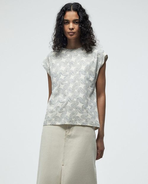 Camiseta Sfera estampada manga corta para mujer