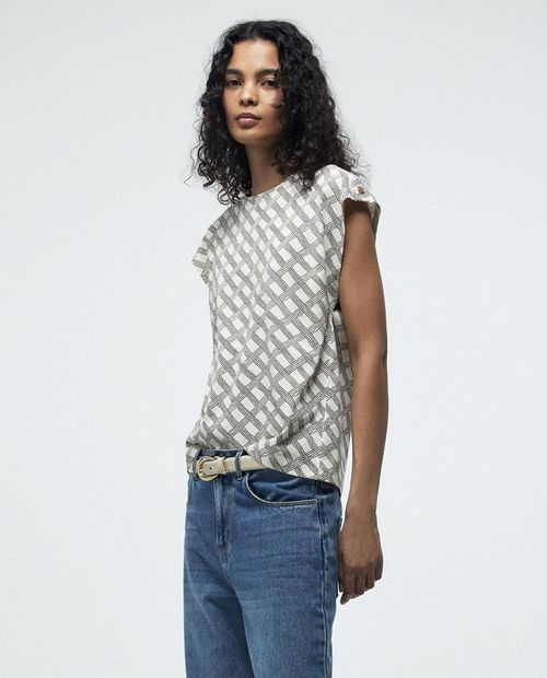 Camiseta Sfera estampada manga corta para mujer