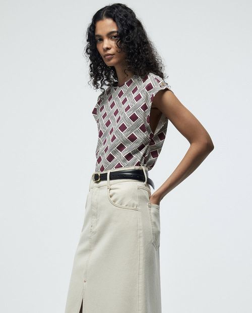 Camiseta Sfera estampada manga corta para mujer