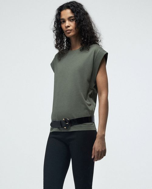 Camiseta Sfera verde manga corta para mujer