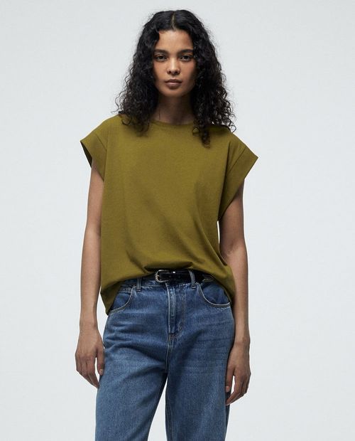 Camiseta Sfera verde manga corta para mujer