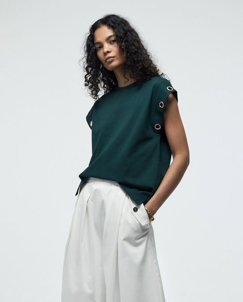 Camiseta Sfera verde manga corta para mujer