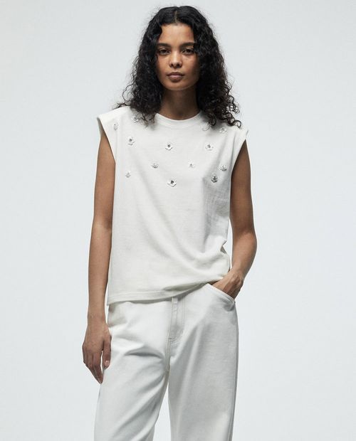 Camiseta Sfera blanca manga corta para mujer