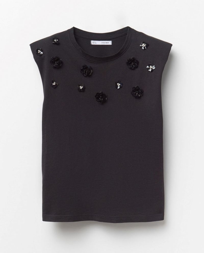104994774-Camiseta-Sfera-negra-manga-corta-para-mujer