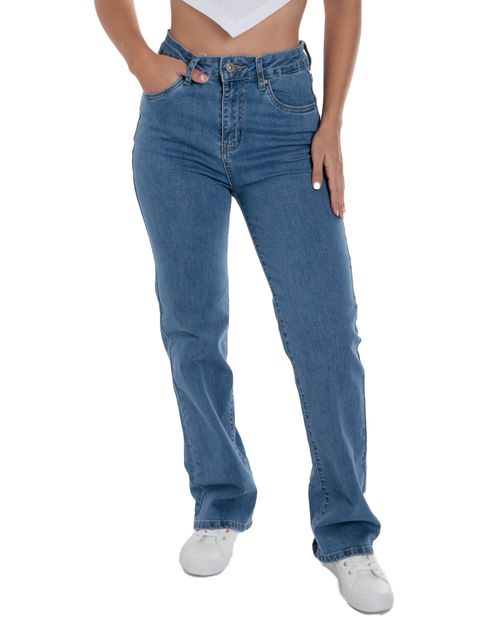 Jeans Orange straight azul cintura alta para mujer