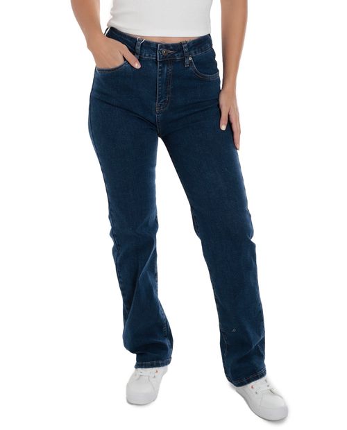 Jeans Orange straight azul cintura alta para mujer
