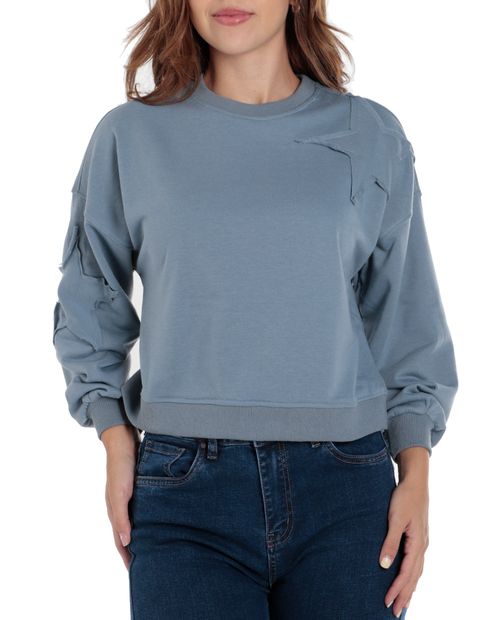 Suéter Orange pull over celeste para mujer
