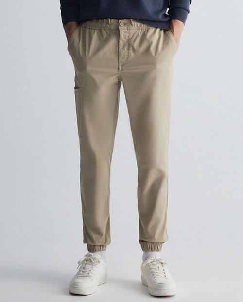 Pantalón Jogger Sfera beige sólido para hombre