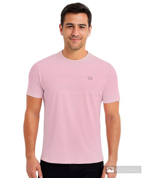 Camiseta Oscar de la Renta rosada sólida para hombre