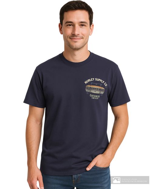 Camiseta Hurley estampado de automóvil clásico  para hombre