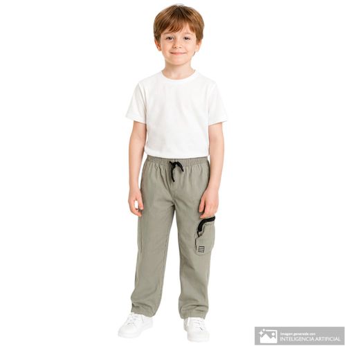 Pantalón verde sólido para niño