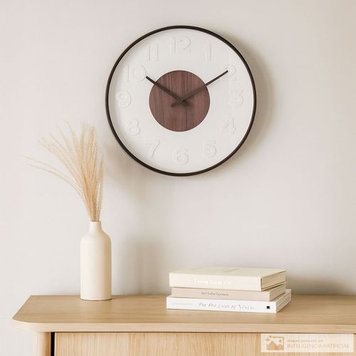 Reloj de plástico para pared 40x5 cm