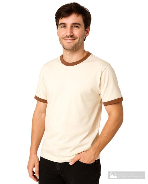 Camiseta Unexpected ivory sólida para hombre