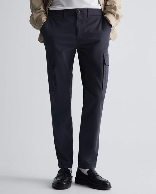 Pantalón cargo Sfera regular fit gris sólido para hombre