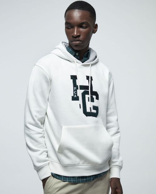 Suéter Sfera blanco con estampado "HG" para hombre