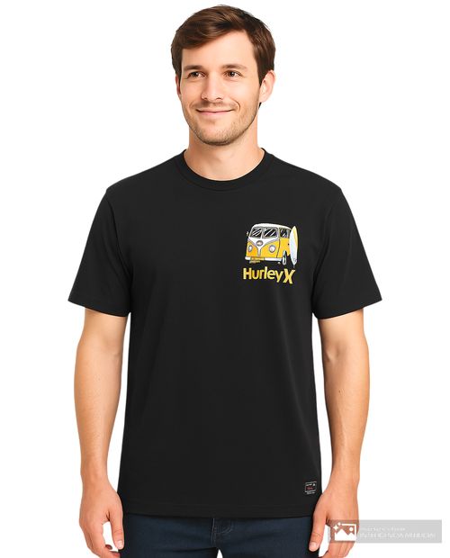 Camiseta Hurley estampado de Van retro para hombre