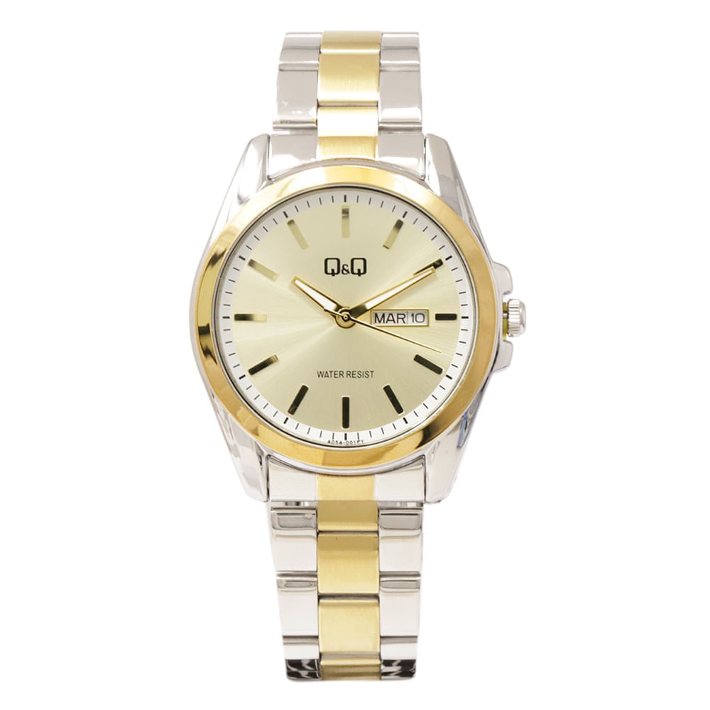 Reloj Q&Q análogo de metal bicolor para hombre - Siman Costa Rica