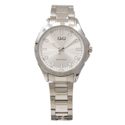 Reloj Q&Q análogo metálico color plateado para hombre