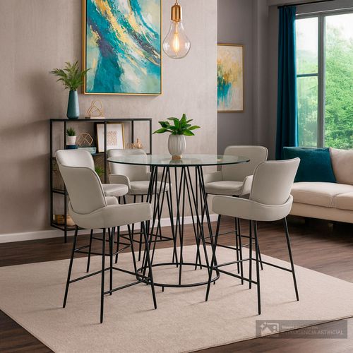 Juego de Comedor Alto Holly 4 personas