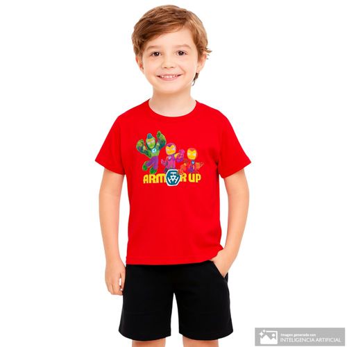 Conjunto de 2 piezas bicolor con estampado The Avengers para niño