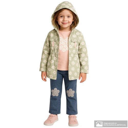 Conjunto de 3 piezas multicolor con estampado para niña