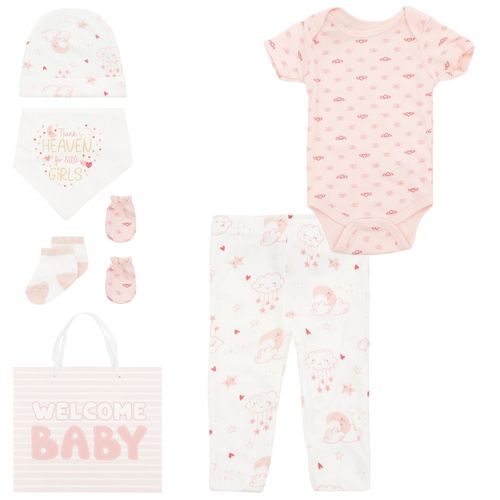 Set de regalo de 8 piezas con estampado para bebé niña