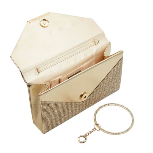 Cartera clutch Aldo Welter color dorado para mujer