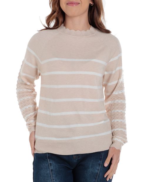 Suéter Sabrina pull over rayado para mujer