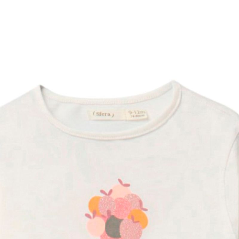Blusa blanca con estampado para bebé niña-1756827344054
