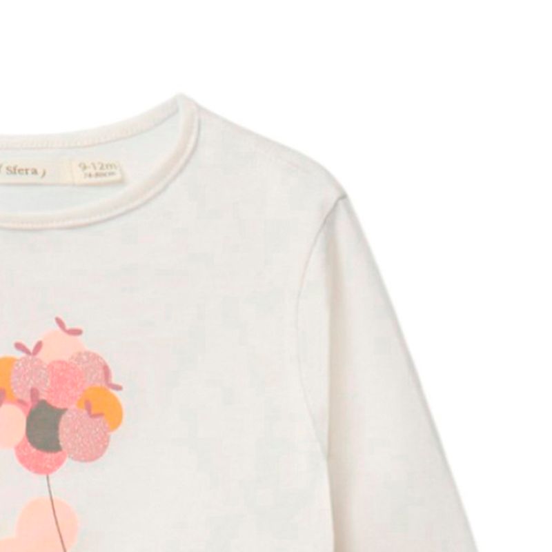 Blusa blanca con estampado para bebé niña-1756827345570