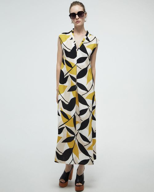 Vestido Sfera maxi estampado sin mangas para mujer
