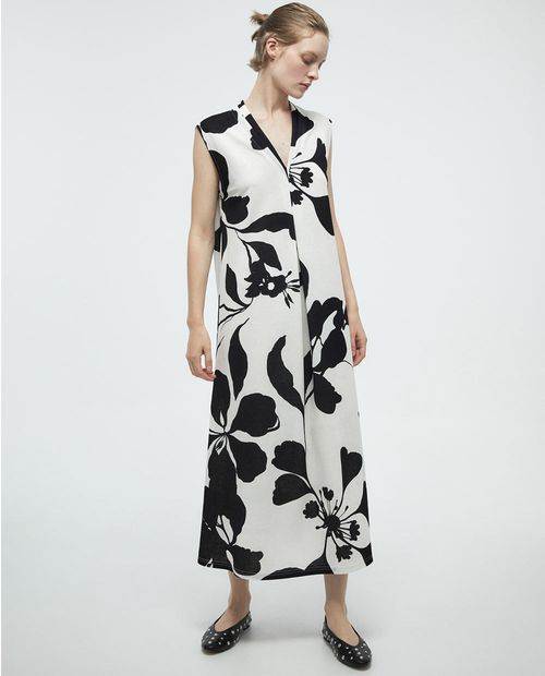 Vestido Sfera maxi estampado sin mangas para mujer