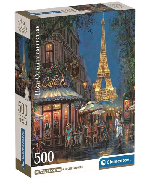 Clementoni rompecabezas 500 Hqc noche en el Café Eiffel