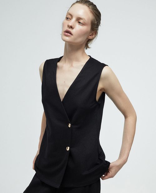 Chaleco Sfera negro para mujer