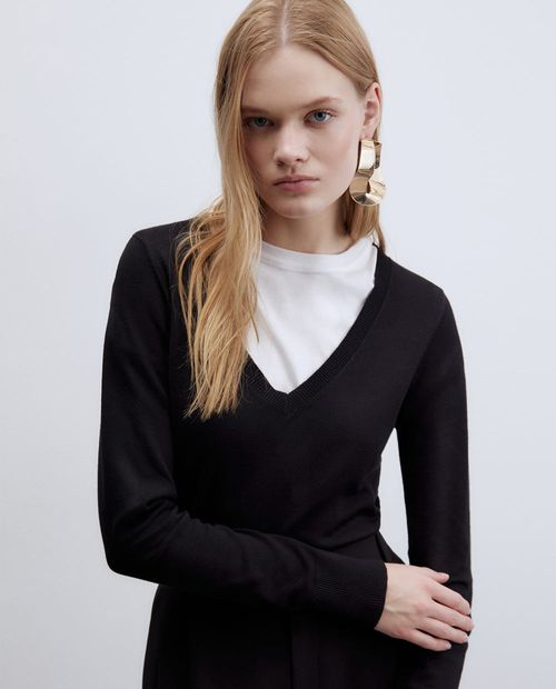 Suéter Sfera pull over negro para mujer