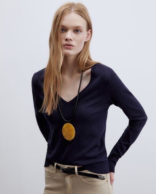 Suéter Sfera pull over azul para mujer