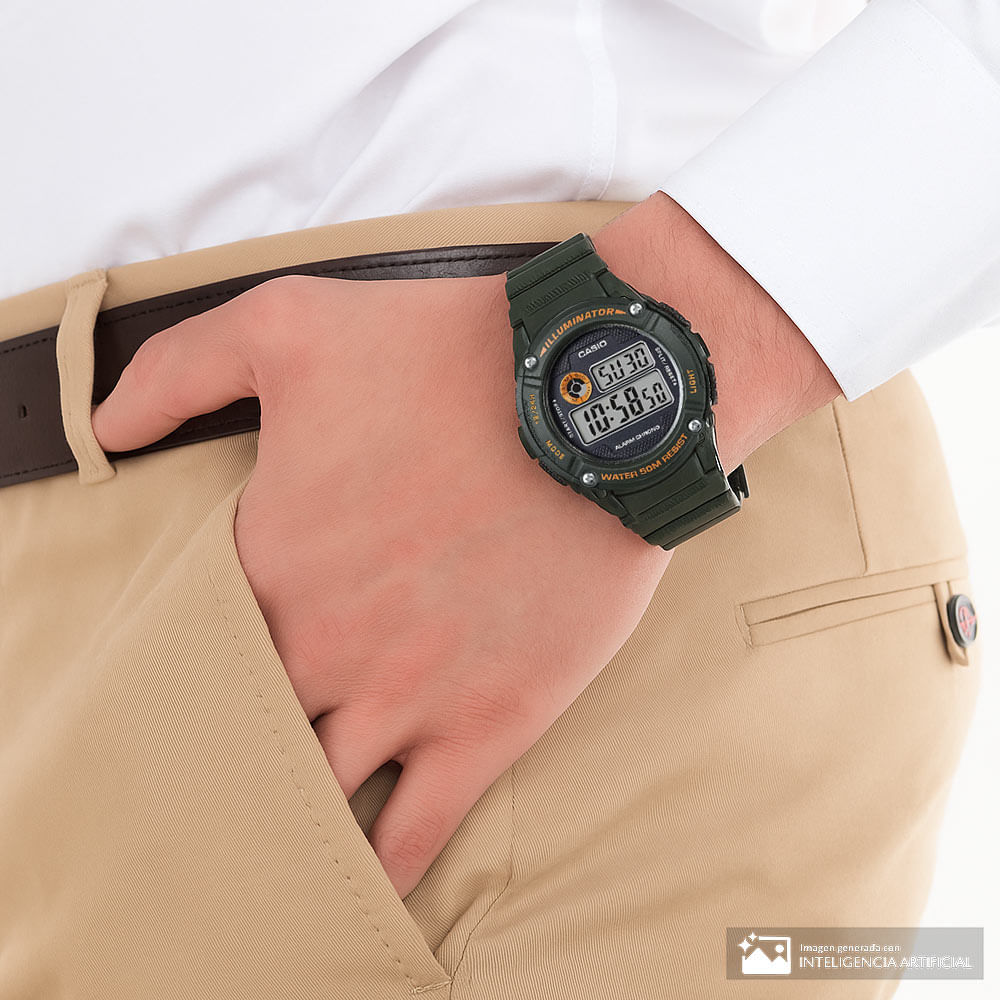 Reloj Casio digital de resina verde para hombre - Siman Costa Rica