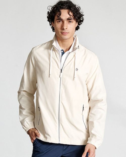 Chaqueta Penguin beige sólido para hombre