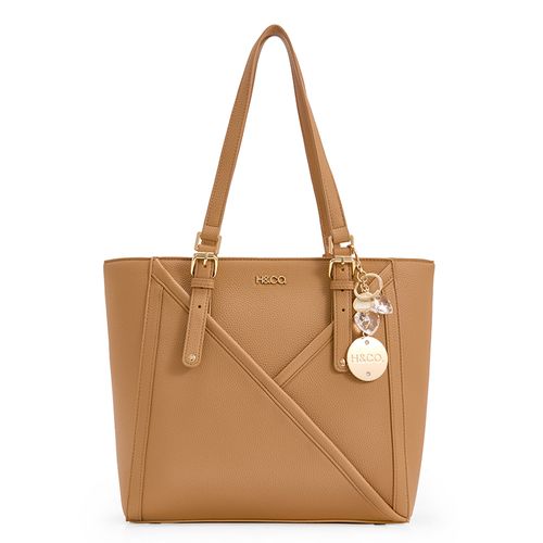 Cartera tote H&Co color café para mujer