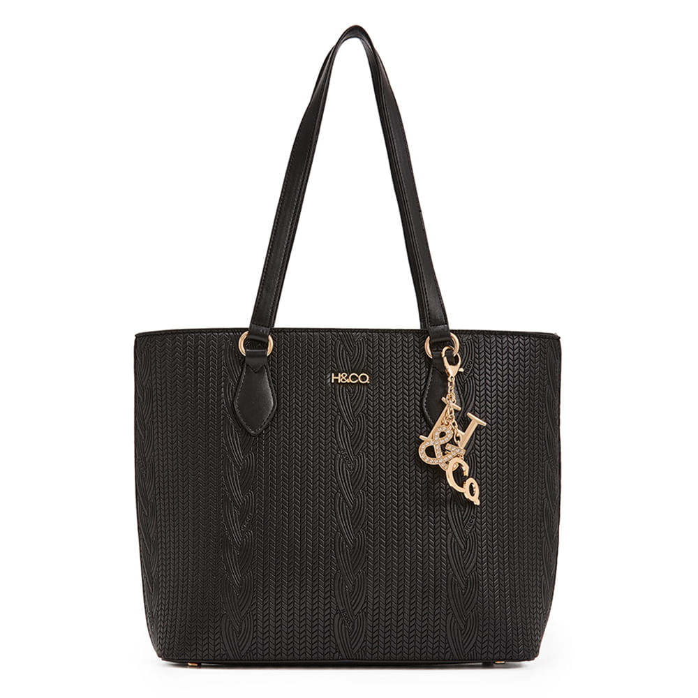 Cartera tote H&Co color negro para mujer - Siman Costa Rica