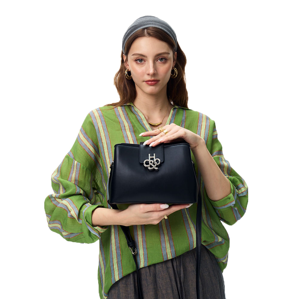 Cartera crossbody H&Co color negro para mujer - Siman El Salvador