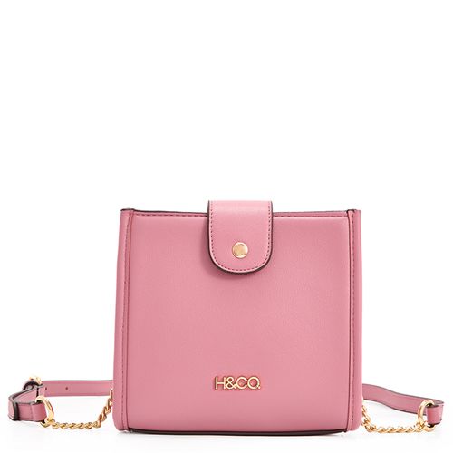 Cartera crossbody H&Co color lila para mujer