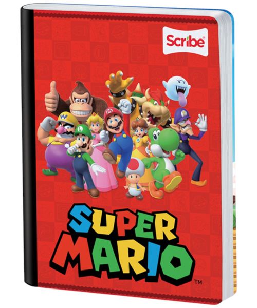 Cuaderno cosido de rayas 100h Mario Bros