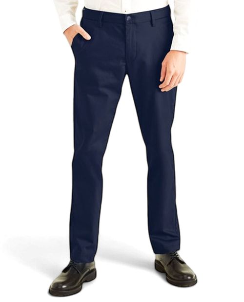 Pantalon casual Dockers slim fit azul oscuro sólido para hombre