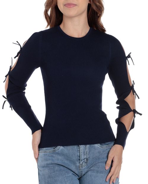 Suéter Orange pull over azul para mujer