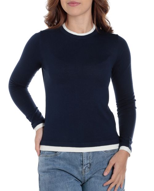 Suéter Unexpected pull over sólido para mujer
