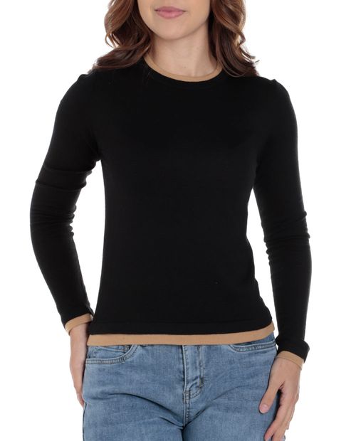 Suéter Unexpected pull over sólido para mujer