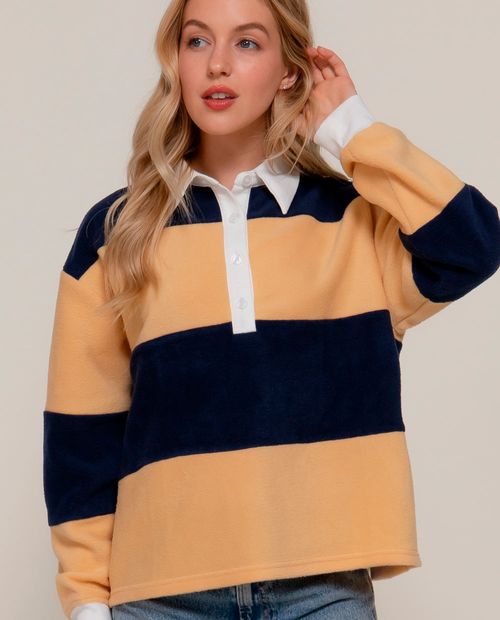 Suéter Active Basic pull over rayado para mujer