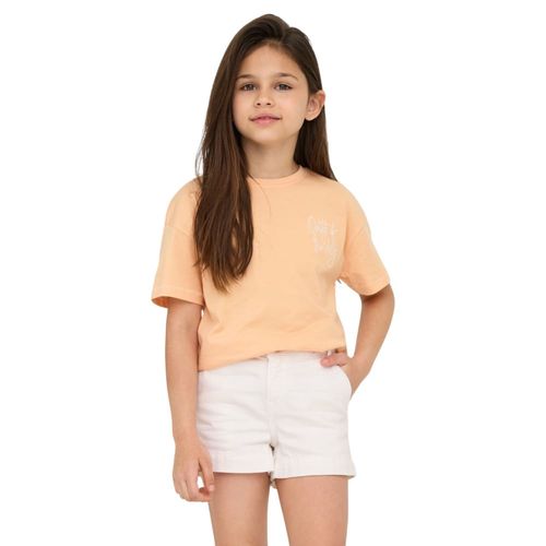 Blusa anaranjada con estampado para niña